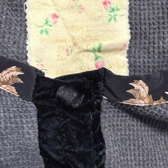 Artisan Patchwork Blouse Boho Cottage Whimsy - Picture 2 of 7